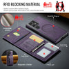 For Samsung Galaxy S23 Ultra 5G DG.MING MAGKING-K2 Series MagSafe RFID Card Bag Detachable Phone Case(Purple)