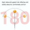 Single Table Tennis Trainer Elastic Flexible Shaft Fixed Ball Training Device, Specification: Black Without Racket