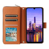 For Samsung Galaxy A16 Nine-card Slots Zipper Wallet Bag Leather Phone Case(Brown)