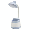 USB Charging LED Desk Light Eye Protection Lamp with Pen Holder and Phone Holder(CS276-4 Blue)