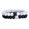 2PCS/Set Couples Distance Bracelet Classic Natural Stone Beaded Bracelets
