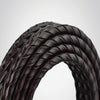 Wide Edition Hand Woven Lacquered Genuine Leather Waistband for Men, Belt Length:105cm(Brown)