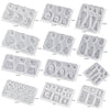 5pcs DIY Crystal Epoxy Earrings Silicone Mold Pendant Jewelry Mold, Spec: Big Water Drop