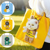 Expandable Pet Carrier Tote Bag, L (White/Green Dragon) - Cat/Small Dog