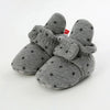 0-1 Year Old Spring and Autumn Knitted Baby Shoes Warm Toddler Cotton Shoes, Size:Inner Length 12cm(Gray Stars)