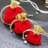 Velvet Bag Jewelry Storage Bag Christmas New Year Holiday Blessing Bag, Size:12x15cm(Red)