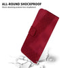 For Realme 13+ Global Seven-shaped Embossed Leather Phone Case(Red)