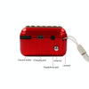 Portable Rechargeable FM Radio Receiver Speaker, Support USB / TF Card / Music MP3 Player(Red)
