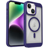 For iPhone 14 Plus Honeycomb Cooling MagSafe Phone Case(Purple)