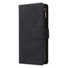 For Samsung Galaxy S25 Ultra 5G Multifunctional Frosted Zipper Wallet Leather Phone Case(Black)