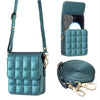 For Samsung Galaxy Z Flip6 BFB04 Plaid Crossbody Fold Phone Bag(Green)