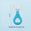 U-shaped Children Baby Hand-held Soft Toothbrush Brushing Artifact for 2-6 Years Old, Style: Heart Shape(Blue)