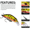 PROBEROS DW577 8003 Hook 5.3cm 4.6g Sinking Minnow Lure Long Casting Bionic Plastic Hard Bait Fishing Tackle(Color A)
