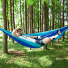 Portable Outdoor Parachute Hammock with Mosquito Nets (Dark Blue + Baby Blue)