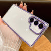 For Samsung Galaxy S24+ 5G Transparent Phone Case with Lens Film(Purple)