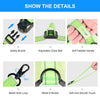 Reflective Dog Harness Vest, Breathable Nylon, Green, Small