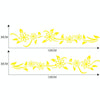 2 PCS/Set D-378 Flower Totem Pattern Car Modified Decorative Sticker(Yellow)