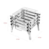 CF-723 All Stainless Steel Camping Folding Portable Barbecue Grill Charcoal Grill Wood Stove