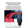ET585 2.04 inch Silicone Strap IP68 Waterproof Smart Watch, Support ECG / Blood Composition Measurement(Red)