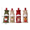 2 PCS Christmas Gift Wine Bottle Dust Cover Bag Home Table Decor(Burlap moose)