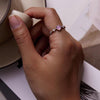 SCR805 S925 Sterling Silver Gentle Delicate Heart Ring(No.8)