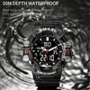 SMAEL 8080 Outdoor Sports Waterproof Multifunctional Glowing Double Dial Watch(Translucent Green)