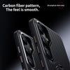 For Samsung Galaxy S25 5G Double Ring MagSafe Holder Carbon Fibre Phone Case(Silver)