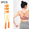 3PCS Plastic Back Puller Shoulder Waist Back Manual Roller Massager, Style: Three Wheels (Yellow)