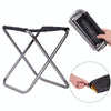 Outdoor Portable Camping Folding Chair 7075 Aluminum Alloy Fishing Barbecue Stool, Size: 24.5x22.5x27cm(Silver Gray)