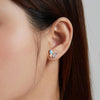 S925 Sterling Silver Three Colors Butterfly Ear Studs Women Earrings