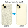 iPhone 15 Plus Yellow Glass Battery Cover with Lens Cover