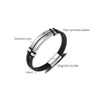 OPK PH1592 Stainless Steel Simple Glossy Double Braided Leather Bracelet