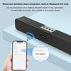 PULUZ 10W Soundbar Wired Wireless Bluetooth Surround Speaker(Black)