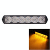 18W 1080LM 6-LED Yellow Light Wired Car Flashing Warning Signal Lamp, DC 12-24V, Wire Length: 90cm