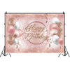 MDN12138 1.5m x 1m Rose Golden Balloon Birthday Party Background Cloth Photography Photo Pictorial Cloth