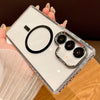 For Samsung Galaxy S24+ 5G Transparent MagSafe Phone Case with Lens Film(Black)