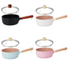 22cm With Cover Boil Instant Noodles Non-Stick Pan Baby Food Supplement Pan Maifan Stone Small Milk Pot(Blue)