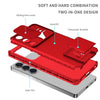 For Samsung Galaxy S25 Ultra 5G Stereoscopic Holder Sliding Camshield Phone Case(Red)