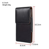 6.5 Inch  Men Vertical Mobile Phone Waist Bag Litchi Pattern Back Clip Buckle Belt Leather Case