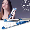 2 in 1 Titanium Hair Straighter Curler Iron(Blue)