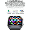 ET585 2.04 inch Silicone Strap IP68 Waterproof Smart Watch, Support ECG / Blood Composition Measurement(Black)