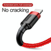 Baseus 1.5A 2m USB to 8 Pin High Density Nylon Weave USB Cable for iPhone, iPad(Red)