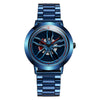 SANDA1009 Watch Man Student Casual Waterproof Steel Band Watch Man(Blue)