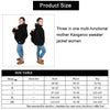 Three-in-one Multi-function Mother Kangaroo Zipper Hoodie Coat with Front Cap Size: L, Chest: 97-100cm, Waist: 76-80cm, Hip: 103-107cm (Black+Red)