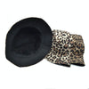 Leopard Double-sided Wearable Fisherman Hat Outdoor Sun Hat Retro Basin Hat, Size:One Size(Dark Brown)