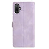 For Samsung Galaxy M06 5G Triangles Embossed Leather Phone Case(Purple)