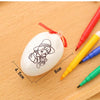 4 PCS Handmade Cartoon Painted Easter Eggs Children Educational Toys, Random Pattern and Color