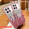 For Redmi K70 / K70 Pro Plated Gradient Glitter Butterfly Holder TPU Phone Case(Silver)