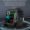 F100 1.7 inch HD Square Screen TPU Strap Smart Watch Supports Body Temperature Monitoring/Blood Oxygen Monitoring(Blue)