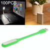 100 PCS Portable Mini USB 6 LED Light, For PC / Laptops / Power Bank, Flexible Arm, Eye-protection Light(Green)